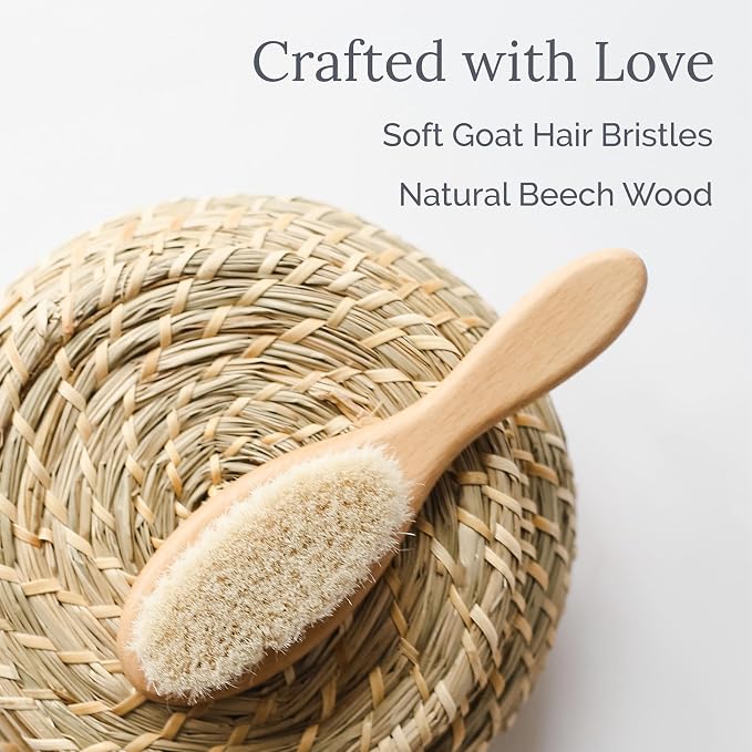 Natemia Soft Bristle Baby Hair Brush Set - Image 3