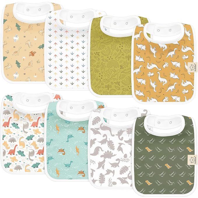 KeaBabies 8-Pack Organic Baby Bibs by KeaBabies