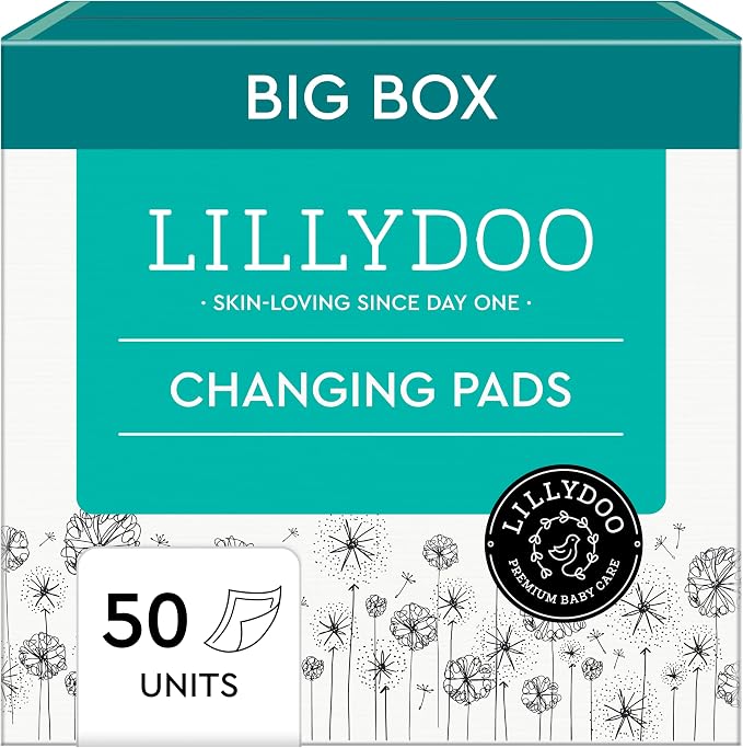 LILLYDOO Disposable Baby Changing Pads Liners 50 Count 23, Without Perfumes & by LILLYDOOInc