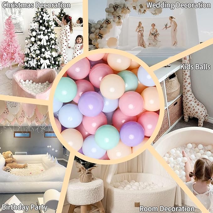GOGOSO Ball Pits Balls for Toddlers Pack of 50 100 200 Plastics Shape Ball - Image 4