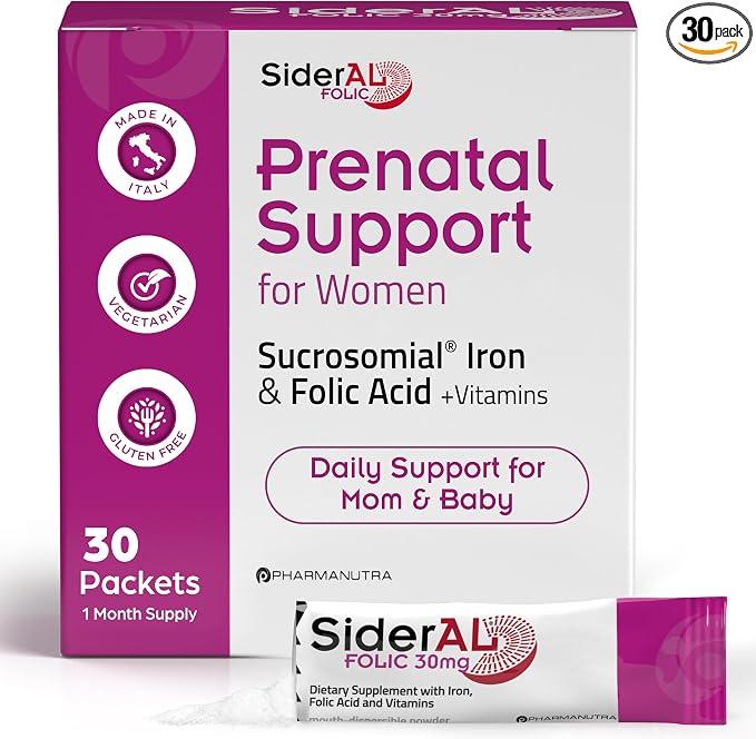 SiderAL Prenatal Vitamins for Women | Clinically Proven Iron Supplement for by Pharmanutra