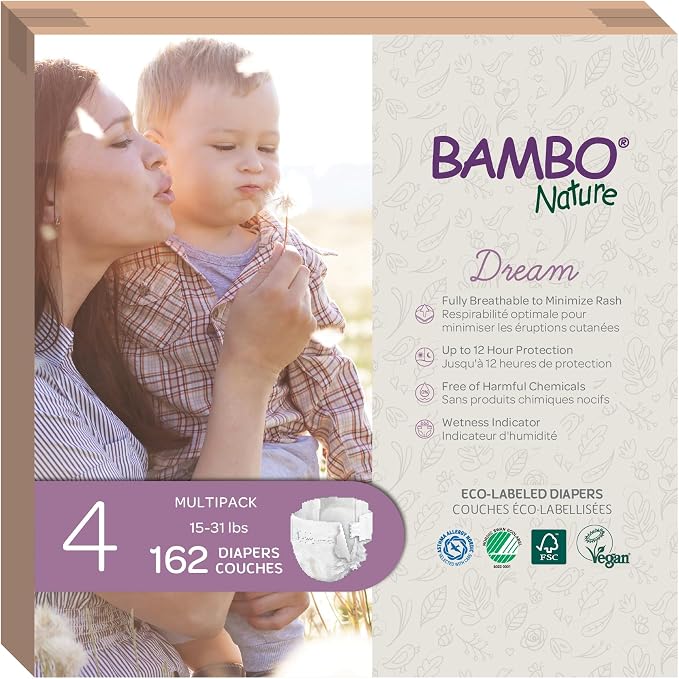 Bambo Nature Hypoallergenic Baby Diapers, Eco-Labelled Sustainable Diapers by BamboNature