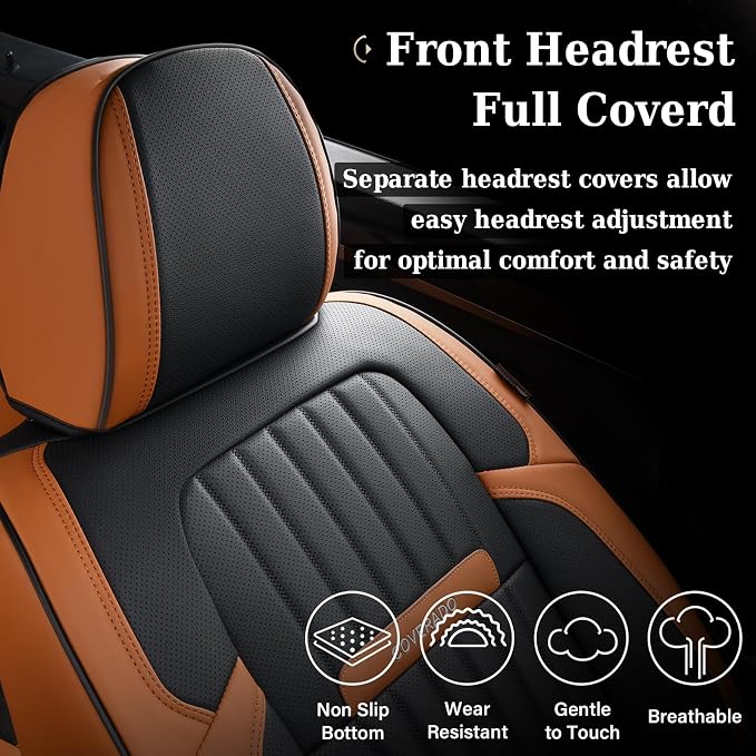Coverado Car Seat Covers Full Set, Car Seat Protector Car Seat Cushion - Image 4