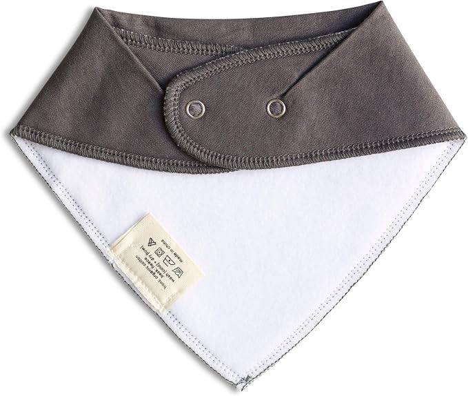 Denver James Bandana Feeding Drool Baby Bib I Soft Organic Cotton I Fleece Back - Image 9