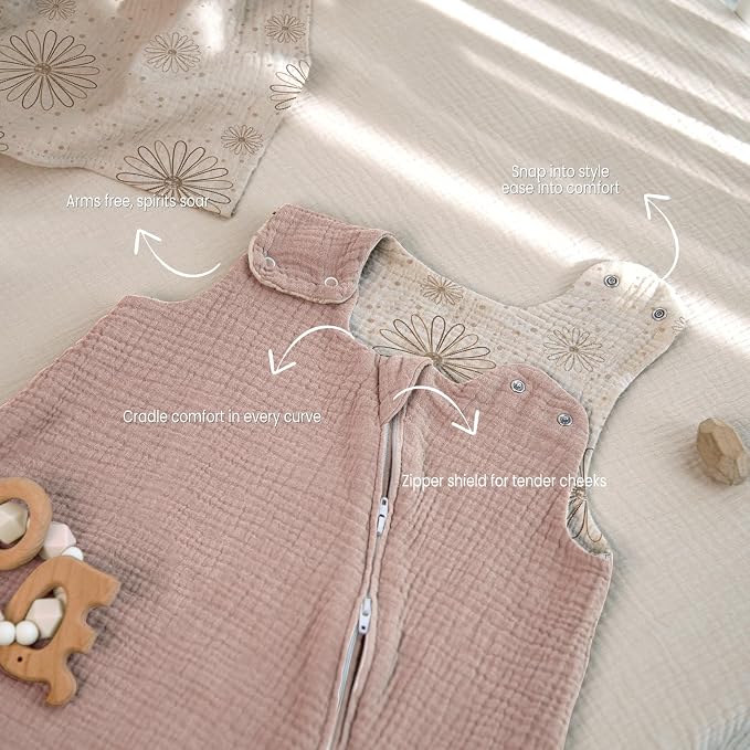 lulumoon Sleep Sack Muslin for Baby: Cotton Wearable Blanket for 15-24 Months - Image 7