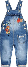 KIDSCOOL SPACE Baby Little Kids Cute Denim Embroidered Fashion Jean Overalls by KidscoolSpaceCallingOutAllTheChildrensDenimLovers