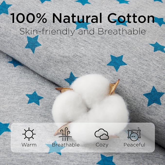 Duomiaomiao 3.5 TOG Toddler Sleep Sack 3-4T 100% Cotton Winter Side Open Zipper - Image 4