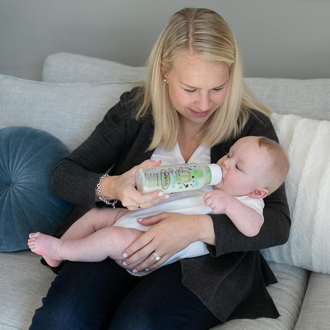 Dr. Brown's Natural Flow Anti-Colic Options+ Narrow Baby Bottle, Pig & Frog - Image 10