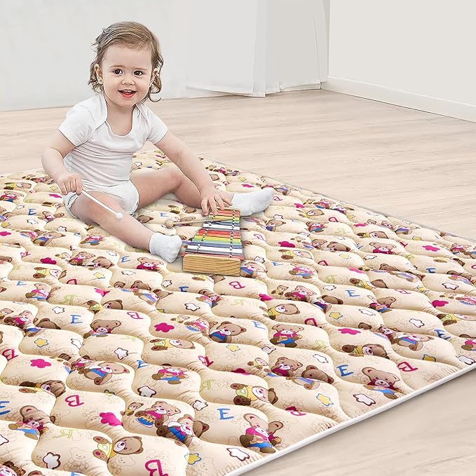 High-Density Foam Baby Play Mat, 36x36 Inches Thicken One-Piece Comfortable and - Image 4