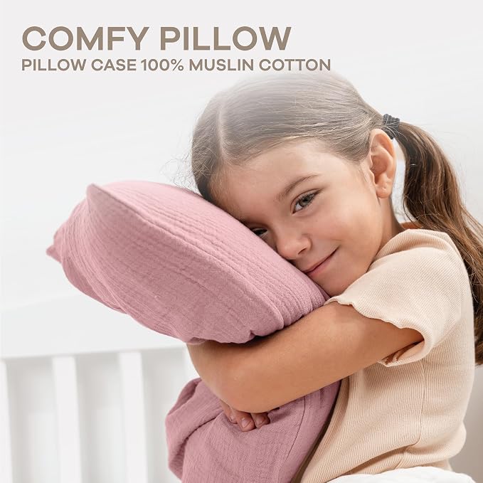 Comfy Cubs Toddler Pillow with Muslin Pillowcase, 13 x 18 in - Image 6