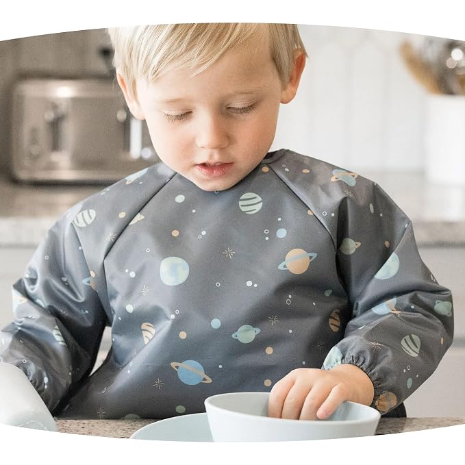 Tiny Twinkle Long Sleeve Bib for Babies & Toddlers – Waterproof Smock Bib for - Image 2