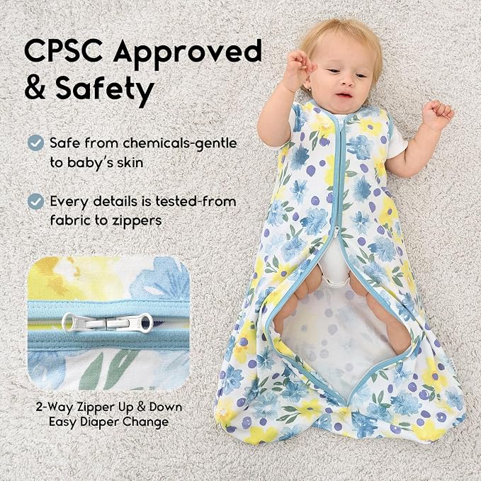 Yoofoss Baby Sleep Sack 18-24 Months 0.5 Tog Wearable Blanket - Image 4