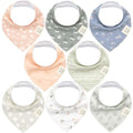 8-Pack Organic Baby Bandana Bibs by KeaBabies