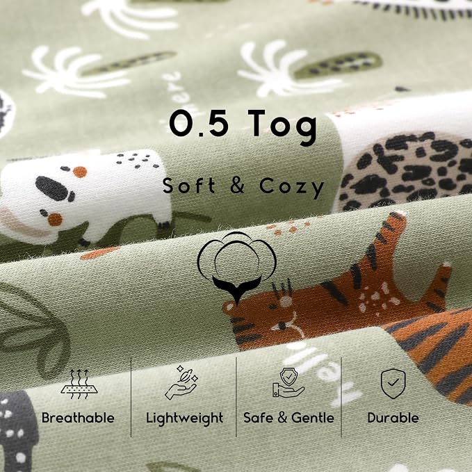 Yoofoss Baby Sleep Sack 6-12 Months 0.5 Tog Wearable Blanket - Image 6