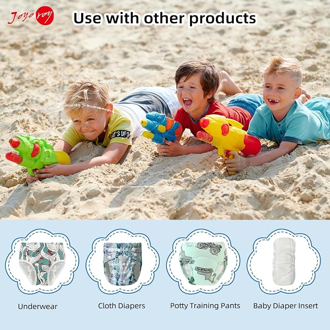 Joyo roy 6Pcs Waterproof Cloth Diaper Cover Reusable Plastic Underwear - Image 4