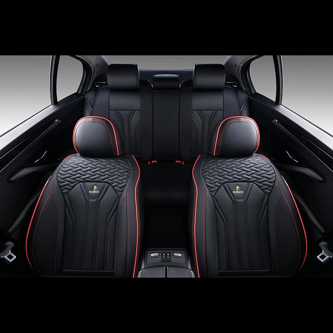 FLORICH Rear Seat Covers Leather Car Seat Covers Waterproof Back Seat Cover - Image 8