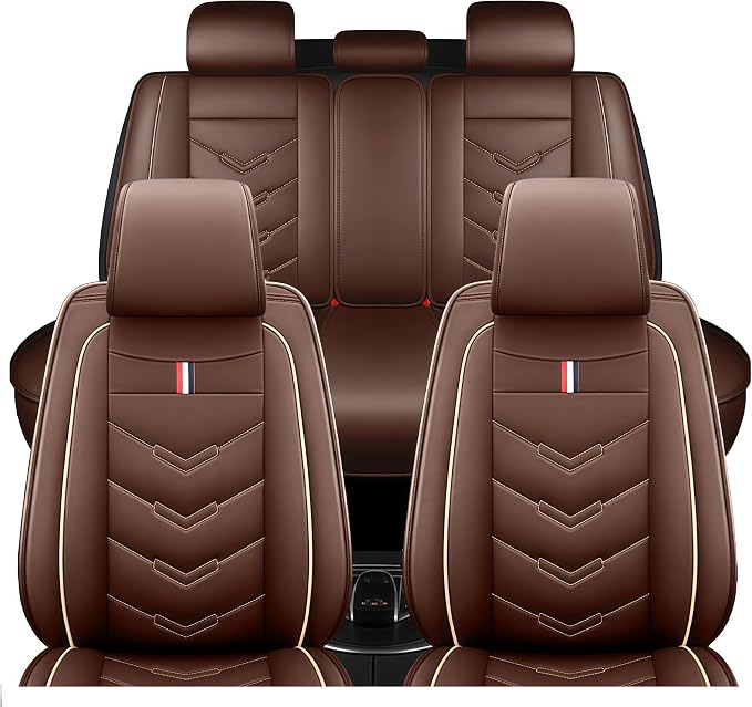 Leather Car Seat Covers Fit for LR Defender 2020-2025, 5 Seater Waterproof and by TENDER+GLOW
