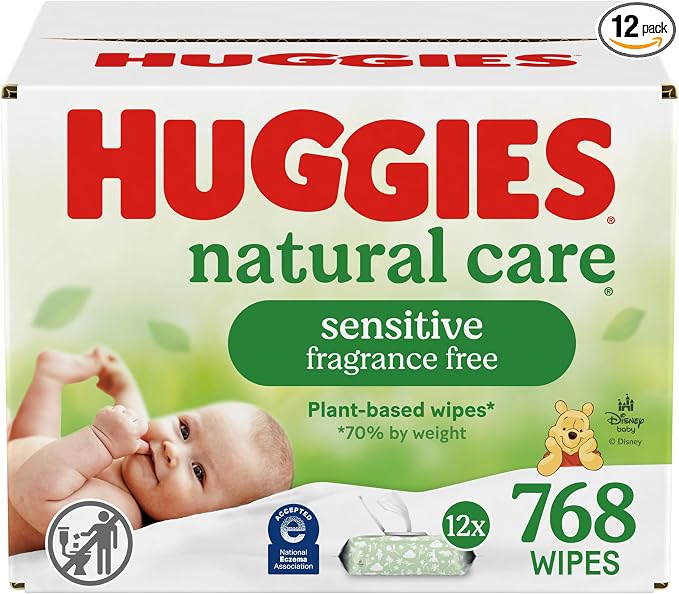 Huggies Natural Care Sensitive Baby Wipes, Hypoallergenic, 99% Purified Water by Huggies%C2%AE