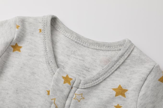 O2 BABY Baby Boys Girls Organic Cotton Zip-Front Sleeper Pajamas, Footed Sleep - Image 4