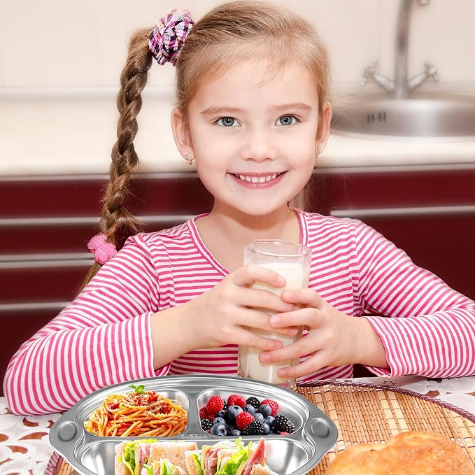 Stainless Steel Baby Suction Plates: Divided Plates - Image 7