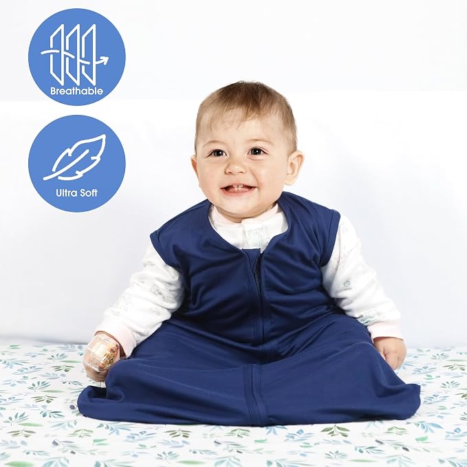 Baby Sleep Sack 0-6 Months Baby Wearable Blanket 100% Rayon Cotton 2-Way Zipper - Image 4
