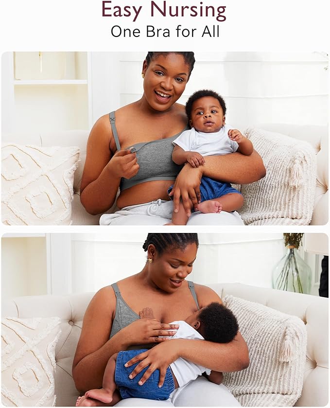 Momcozy Pumping Bra, Pumping Bra Hands Free All Day Wear Pumping & Nursing Bra - Image 5