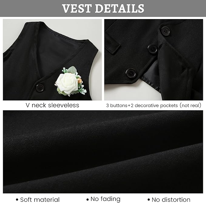 SANMIO Baby Boy Clothes Suits Infant Gentleman Outfit Collared Dress - Image 5
