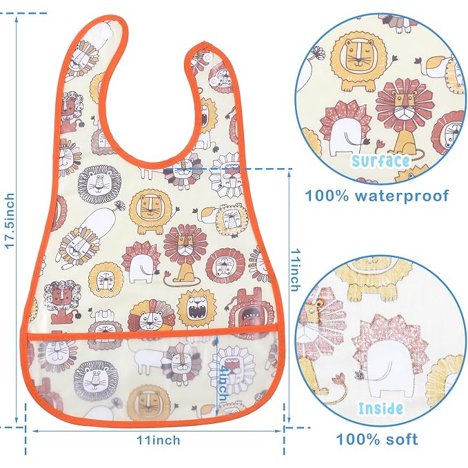 Jeyiour 12 Pcs Baby Waterproof Bibs - Image 2