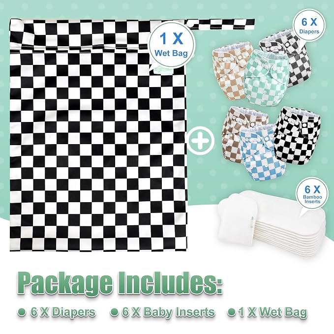 wegreeco Cloth Diapers 6 Pack - Image 6
