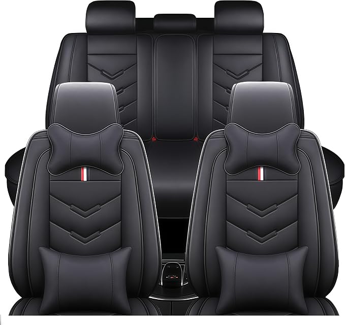 Leather Car Seat Covers Fit for LR Defender 2020-2025, 5 Seater Waterproof and by TENDER+GLOW