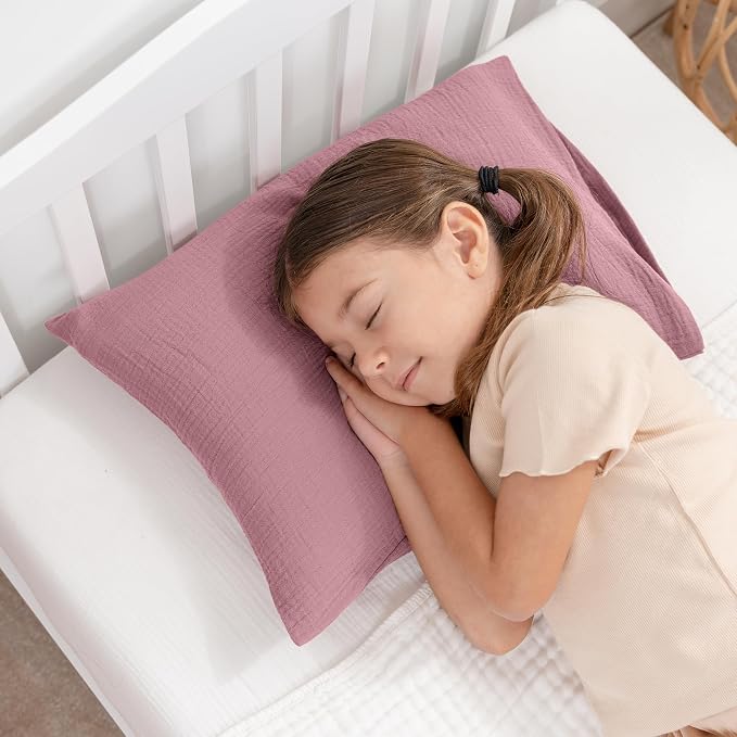 Comfy Cubs Toddler Pillow with Muslin Pillowcase, 13 x 18 in, 2 Pack - Image 2