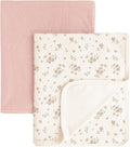 Konssy Knit Baby Blanket 2 Pack, Soft Ribbed Swaddle Receiving Blankets by Konssy