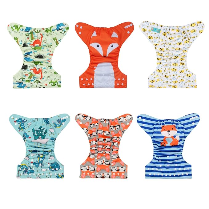 ALVABABY 6 Pack Cloth Diaper - Image 3