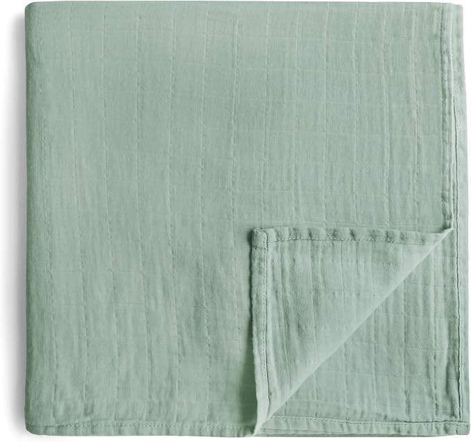 mushie Muslin Baby Swaddle Blanket | 100% Organic Cotton by mushie