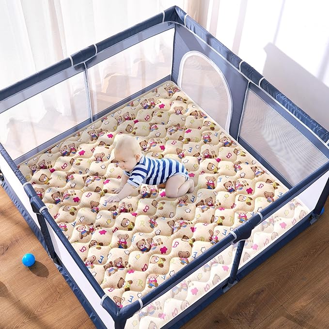 High-Density Foam Baby Play Mat, 47x47 Inches Thicken One-Piece Comfortable and - Image 5