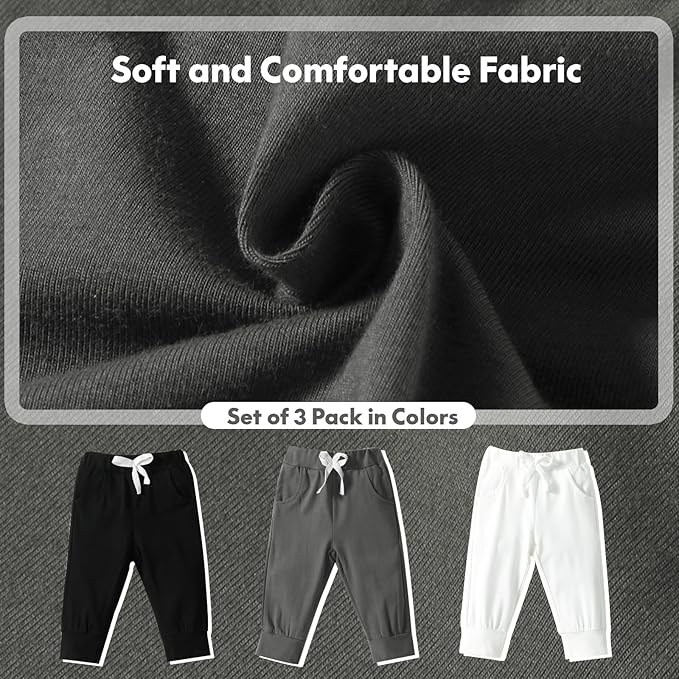 DREAM BUS Pack of 3 Toddler Jogger Pants - Image 5