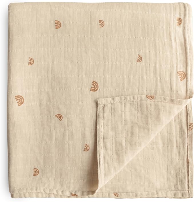mushie Muslin Baby Swaddle Blanket | 100% Organic Cotton by mushie