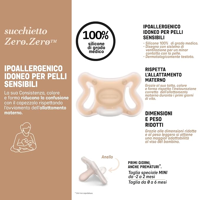 Suavinex Zero Zero Silicone Baby Pacifier w/SX Pro Physiological Pacifier Nipple - Image 5