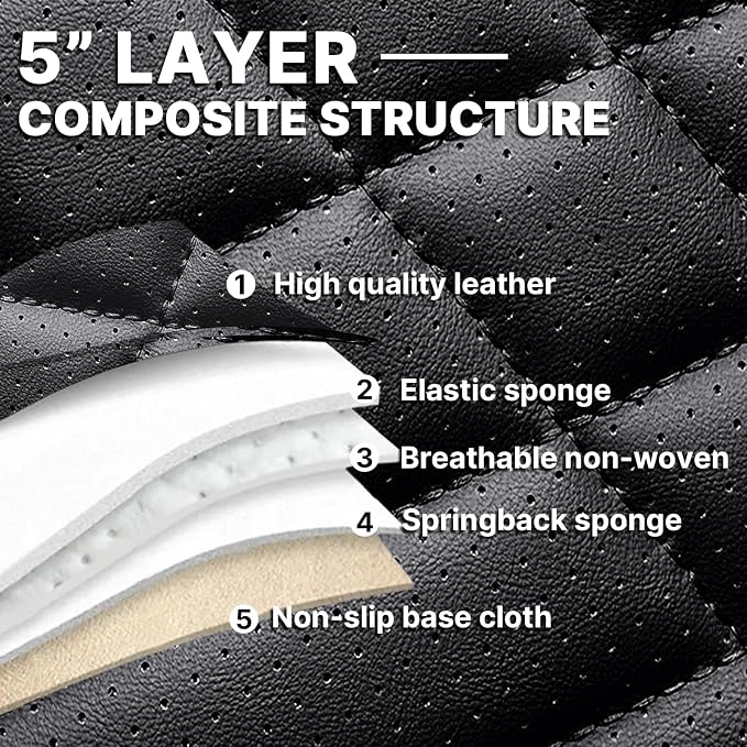 Car Seat Cover Full Set, Waterproof Leather Seat Cover, Front and Rear Auto - Image 8