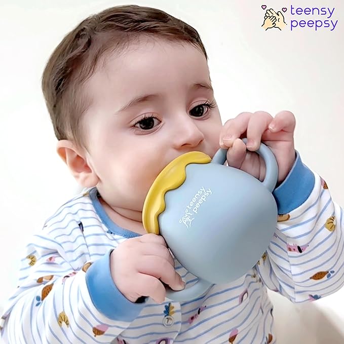 Honey Jar Pot 3-in-1 Silicone Training Cup 8.5oz, Unisex Baby Sippy Cup - Image 4