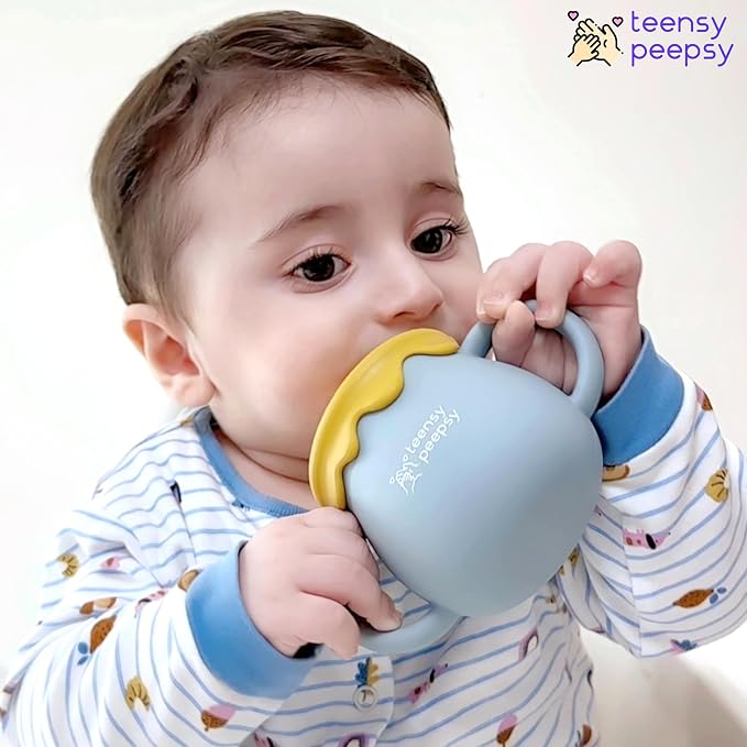 Honey Jar Pot 3-in-1 Silicone Training Cup 8.5oz, Baby Sippy Cup - Image 4