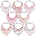 8-Pack Organic Baby Bandana Bibs by KeaBabies
