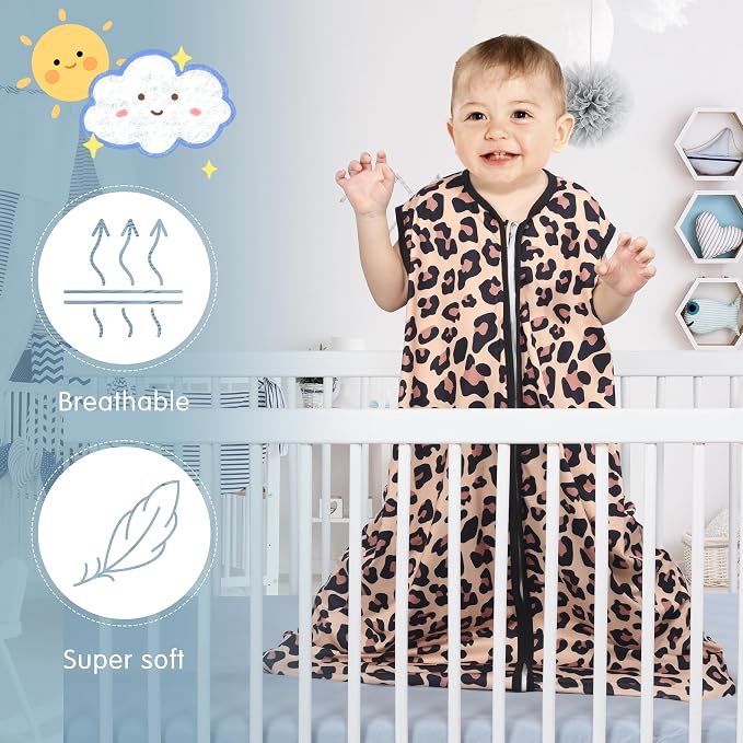 3 Pack Baby Sleep Sack 100% Rayon Cotton Baby Sleeping Bag 2-Way Zipper Toddler - Image 4