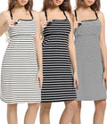 SUIEK 3-Pack Maternity Nursing Nightgown Cotton Breastfeeding Dress Pregnancy by SUIEK