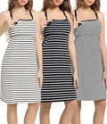 SUIEK 3-Pack Maternity Nursing Nightgown Cotton Breastfeeding Dress Pregnancy by SUIEK