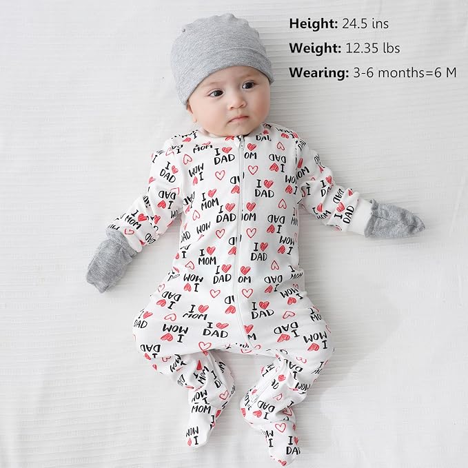 Newborn Baby 2-way Zipper Romper Cotton One-piece Jumsuit 3-pack, 0-24 Months - Image 5