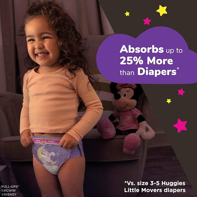Pull-Ups Girls' Nighttime Potty Training Pants, Training Underwear, 60 Ct - Image 3