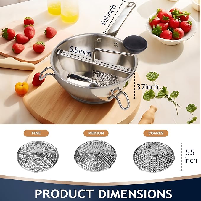 Stainless Steel Food Mills - Image 2