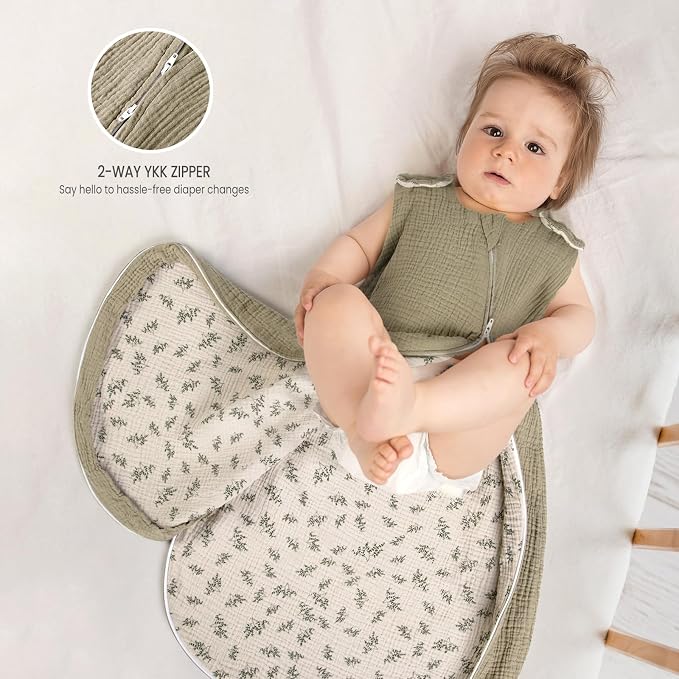 lulumoon Sleep Sack Muslin for Baby: Cotton Wearable Blanket for 3-9 Months - Image 5