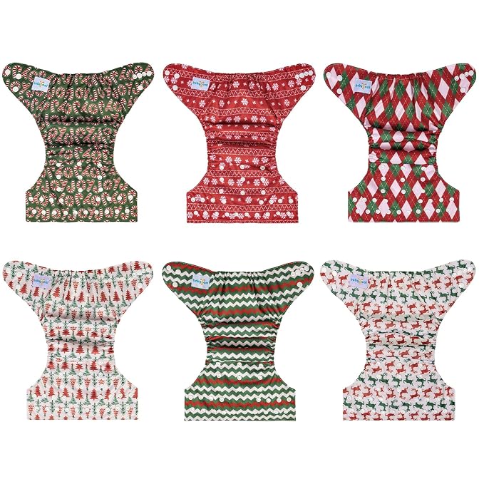 Babygoal Christmas Cloth Diapers 6 Pack - Image 3